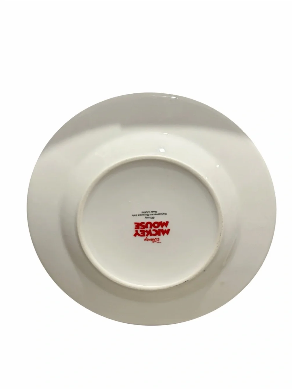 Disney Mickey Mouse White and Red Sketch Dinner Plate